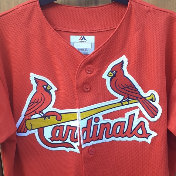 AUTHENTIC MAJESTIC CARDINALS EMBROIDERY STITCHED JERSEY - Picture 3 of 3